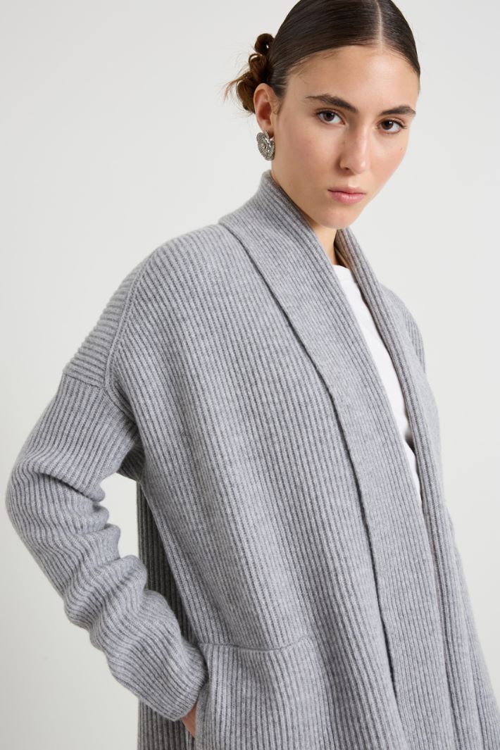 Cardigan con collo sciallato Intrend - 4