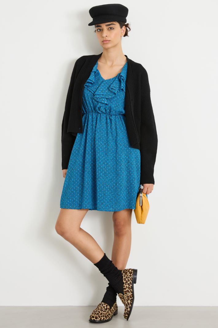 Cardigan crop in lana