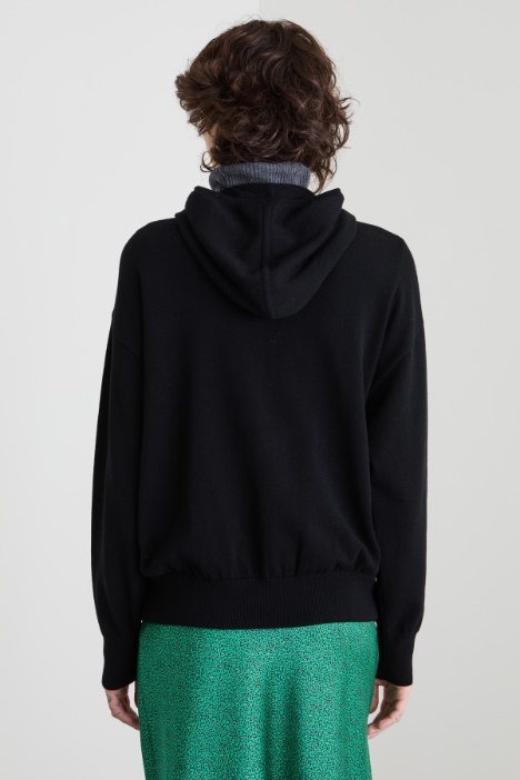 Cardigan modello felpa in viscosa