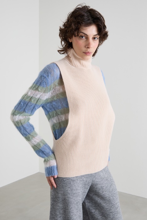 Gilet in lana e cashmere