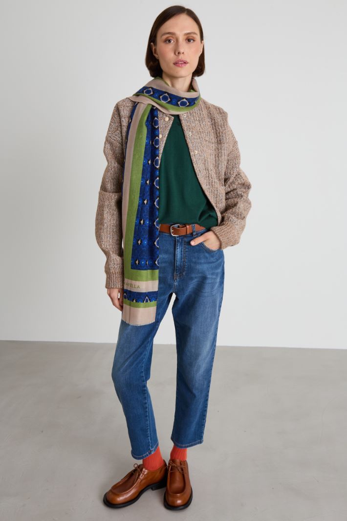 Maglia in lana con ricamo Intrend