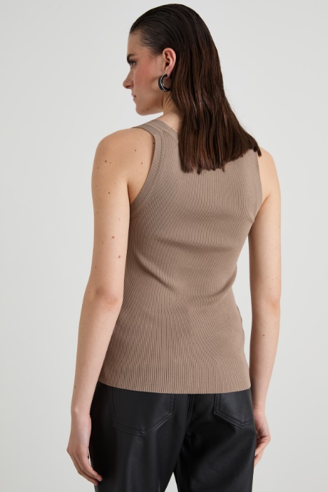 Canotta in maglia crépe