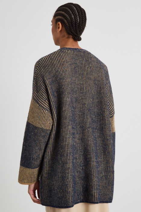 Maglia oversize bicolore