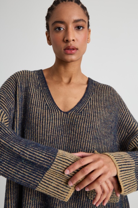 Maglia oversize bicolore