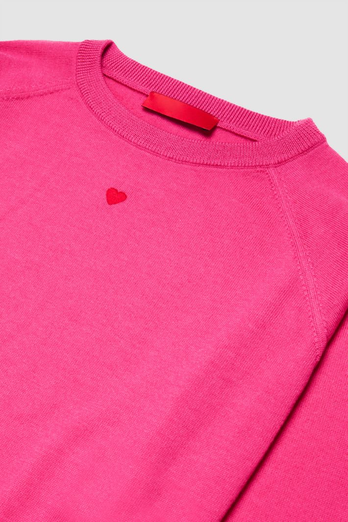 Crew neck sweater with embroidery Intrend - 5