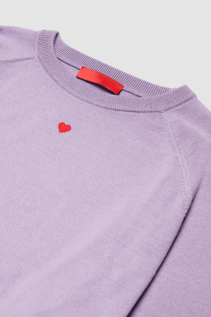 Crew neck sweater with embroidery Intrend - 5