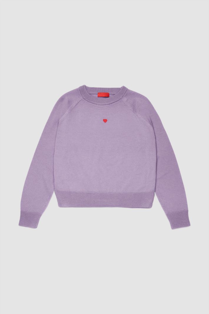 Crew neck sweater with embroidery Intrend