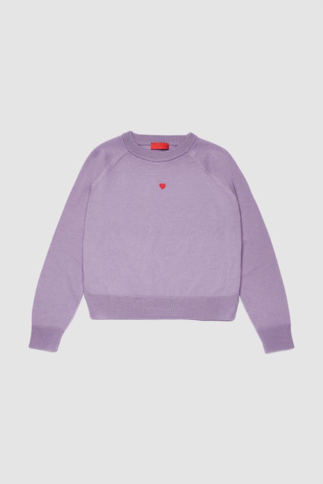 Crew neck sweater with embroidery Intrend