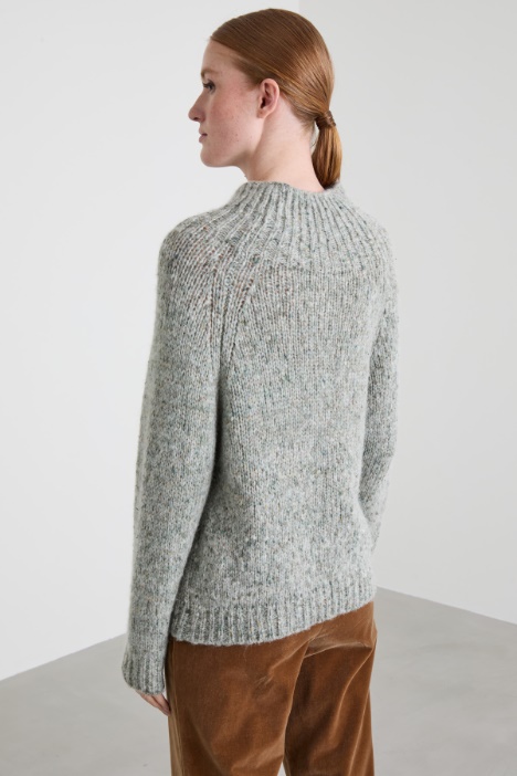 Suéter de alpaca jaspeada