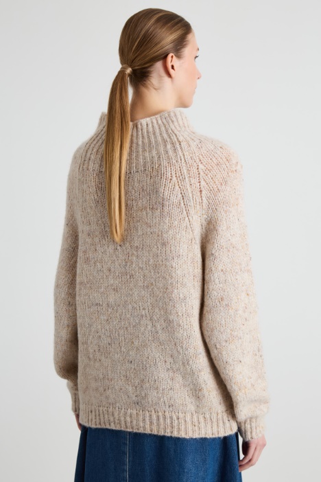 Suéter de alpaca jaspeada