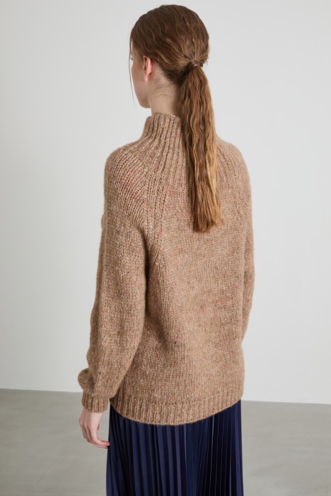 Maglia mélange in alpaca