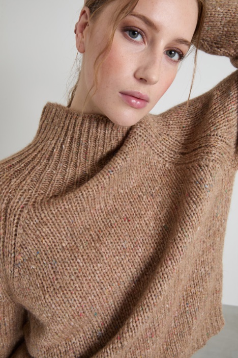 Maglia mélange in alpaca