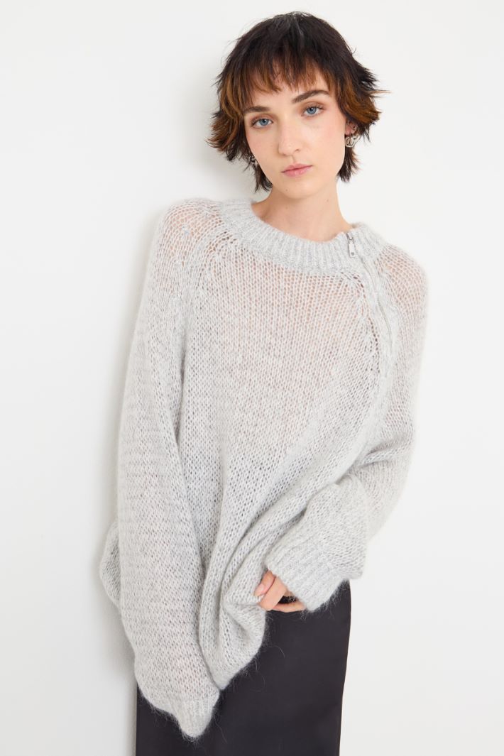 Sweater with zip detail Intrend