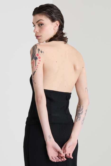 Top in maglia lucida