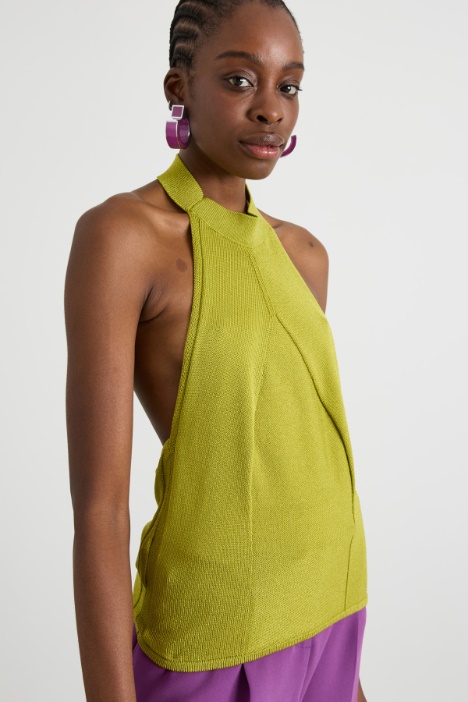 Top in maglia lucida