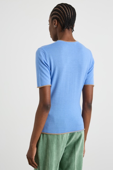 Maglia a V con ricamo