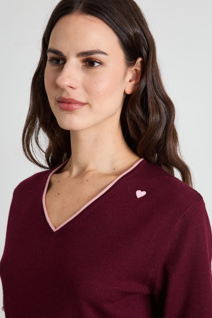Maglia a V con ricamo Intrend - 4