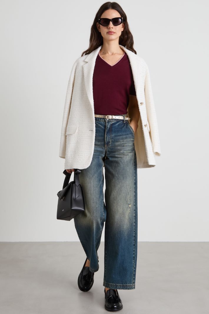 Maglia a V con ricamo Intrend - 3
