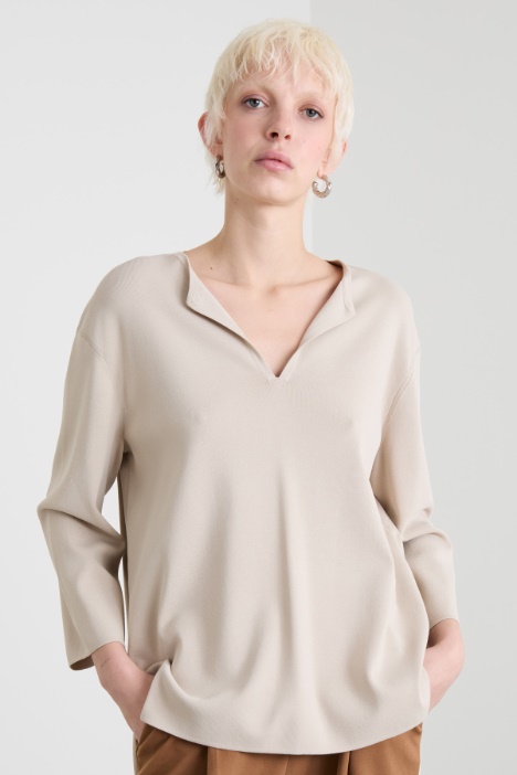 Viscose crepe sweater Intrend