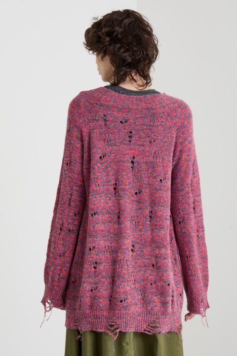 Maglia con motivi traforati