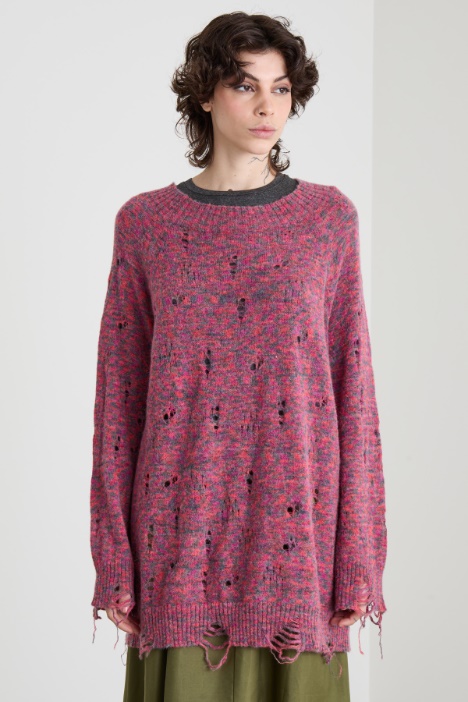 Maglia con motivi traforati