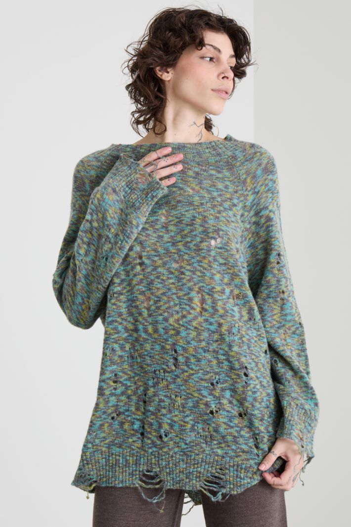 Maglia con motivi traforati