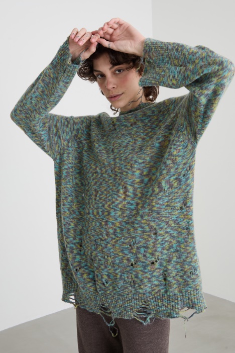 Maglia con motivi traforati