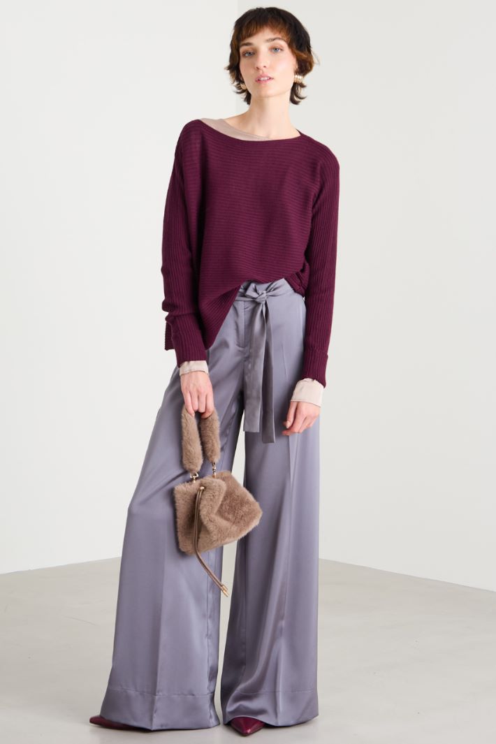 Horizontal ribbed sweater Intrend - 3