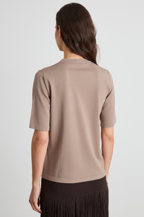 Suéter de viscosa con bolsillo