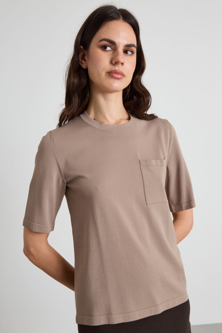 Viscose sweater with pocket Intrend - 3