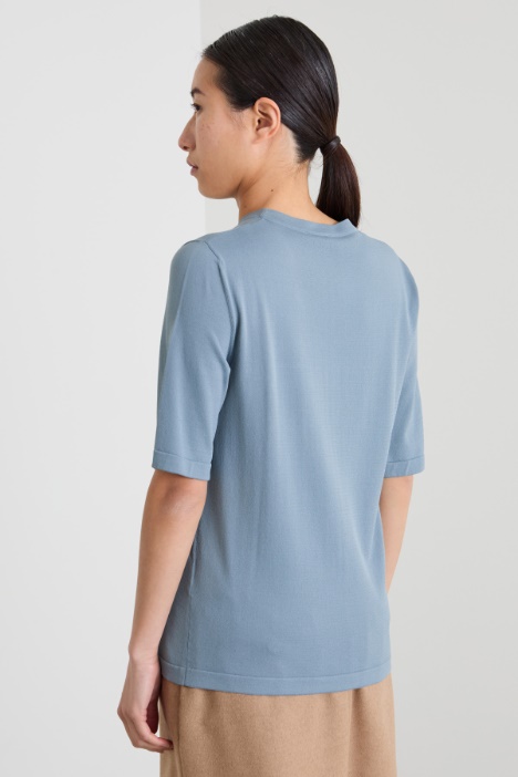 Maglia in viscosa con taschino