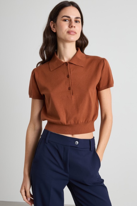 Polo-style cropped top Intrend