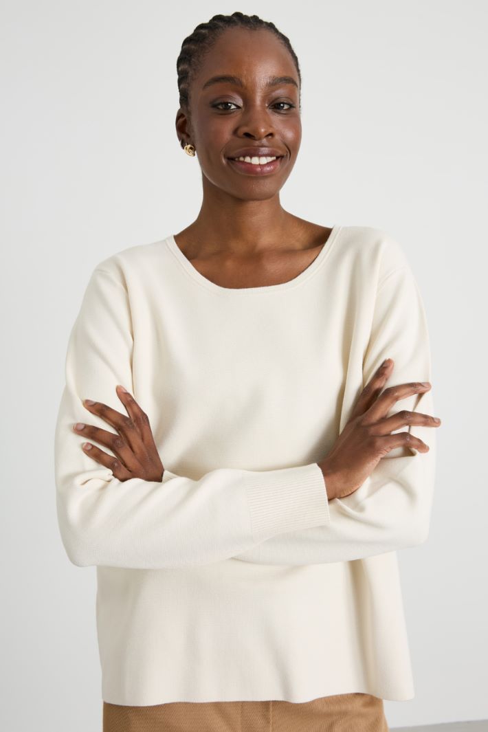 Viscose yarn boxy sweater Intrend