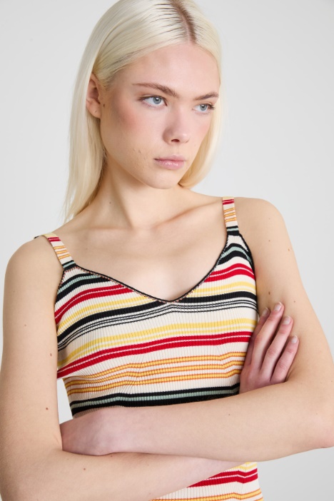 Top in maglia a costine