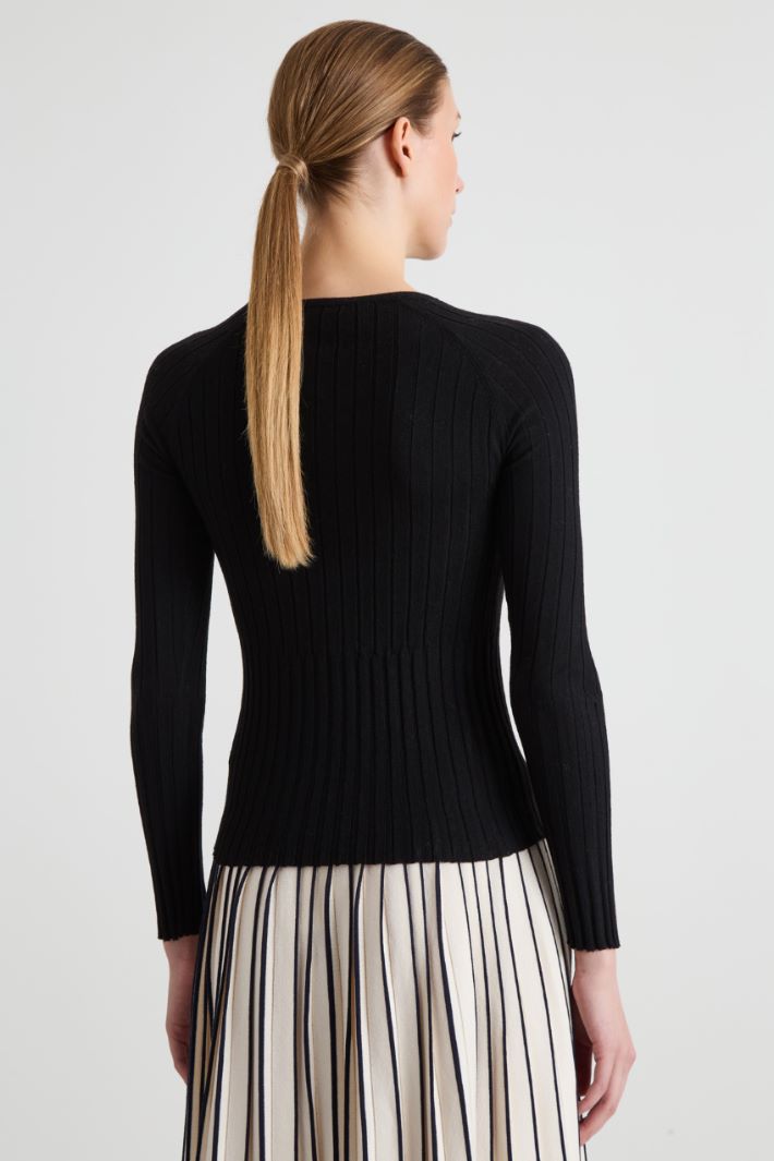 Flat rib-knit sweater Intrend - 2