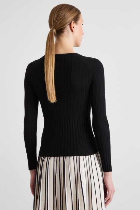 Maglia a coste piatte