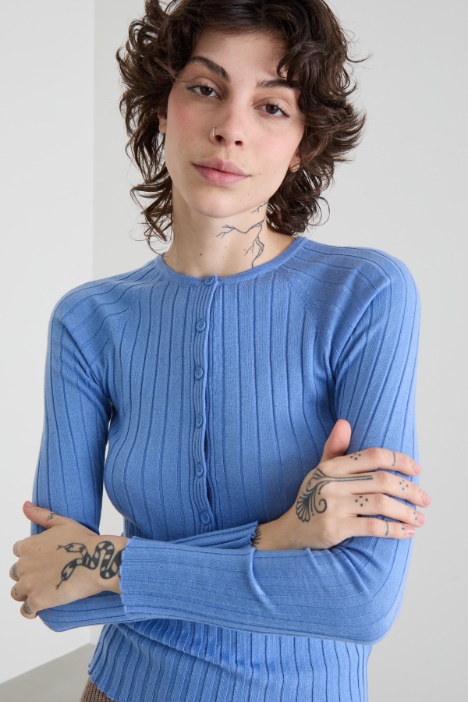 Flat rib-knit sweater Intrend