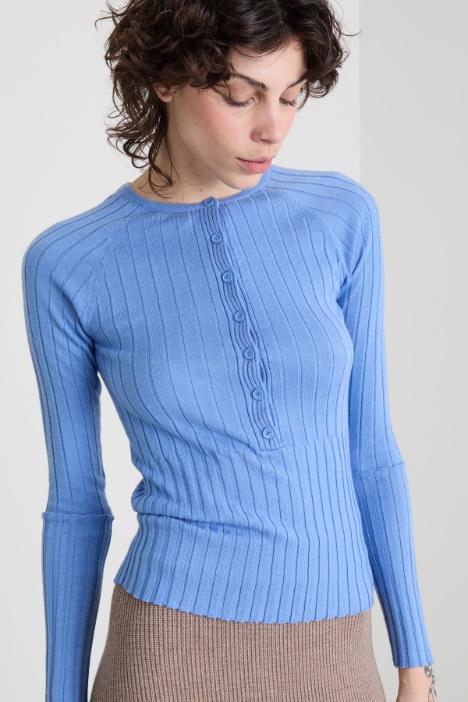 Maglia a coste piatte