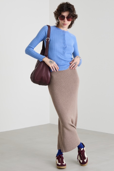 Flat rib-knit sweater Intrend