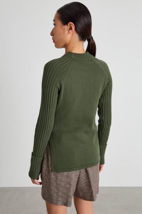 Maglia con dettagli a coste