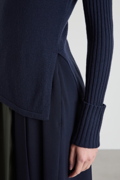 Jersey con detalle de canalé