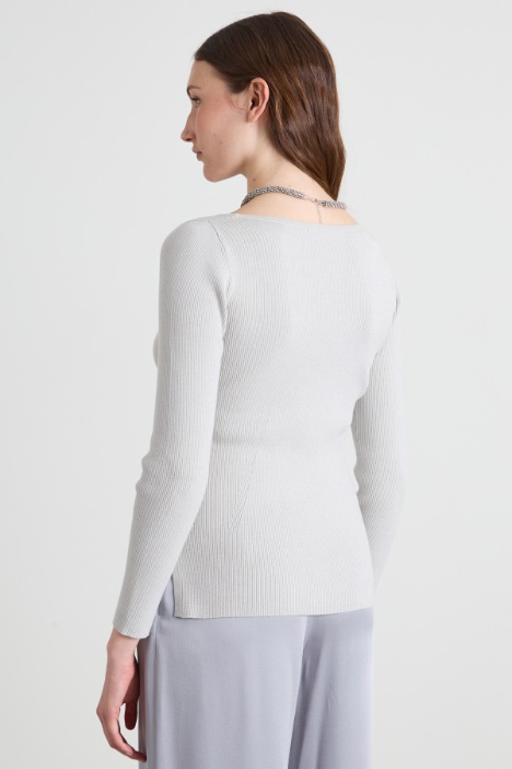 Maglia in viscosa lamé