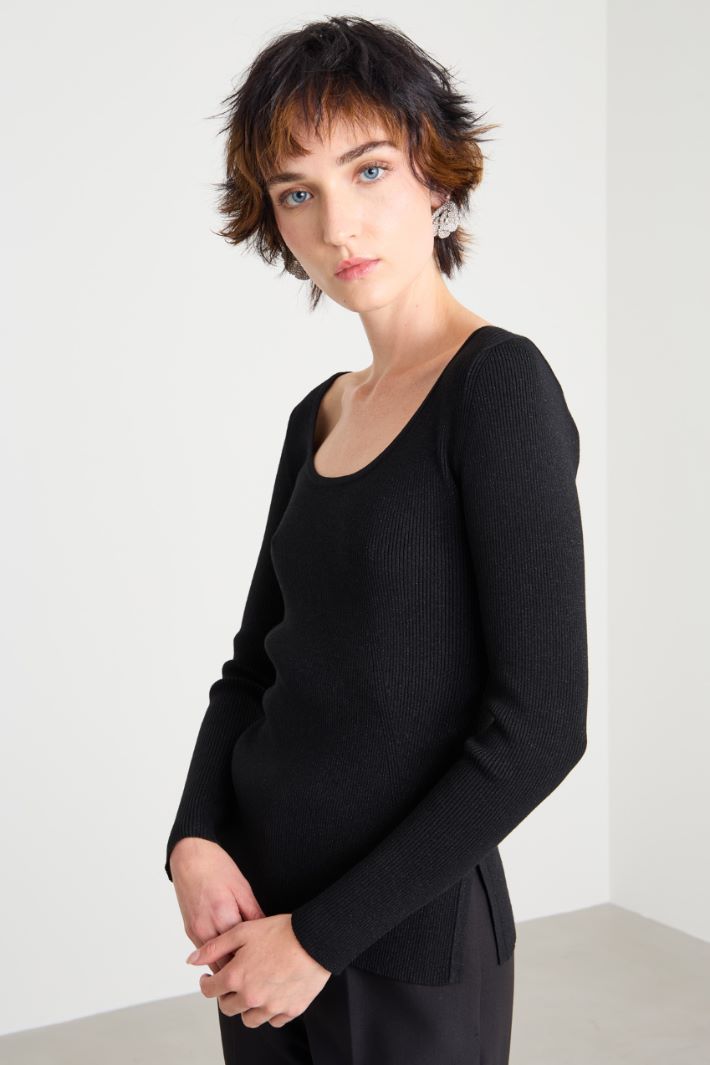 Lamé viscose sweater Intrend