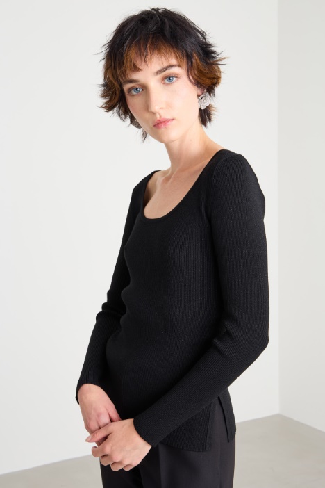 Maglia in viscosa lamé Intrend