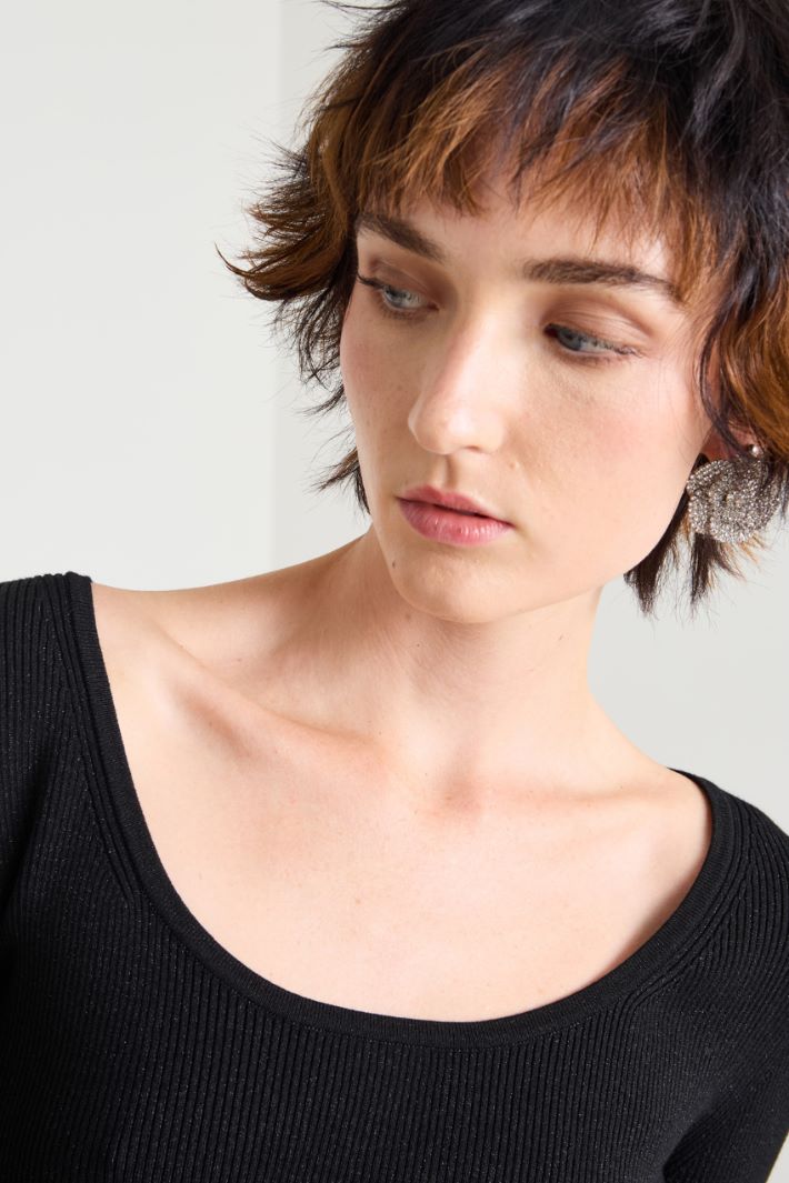 Lamé viscose sweater Intrend - 4