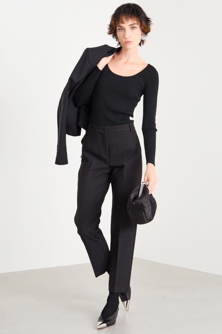 Lamé viscose sweater Intrend - 3