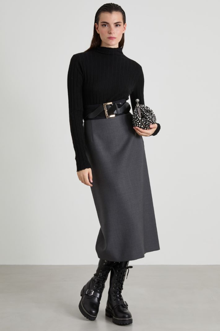 Maglia slim a coste Intrend - 3