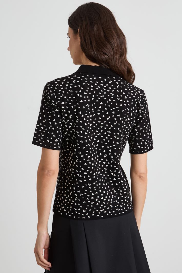 Maglia a polo jacquard Intrend - 2