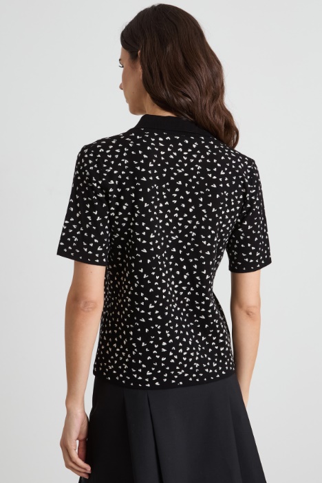 Maglia a polo jacquard