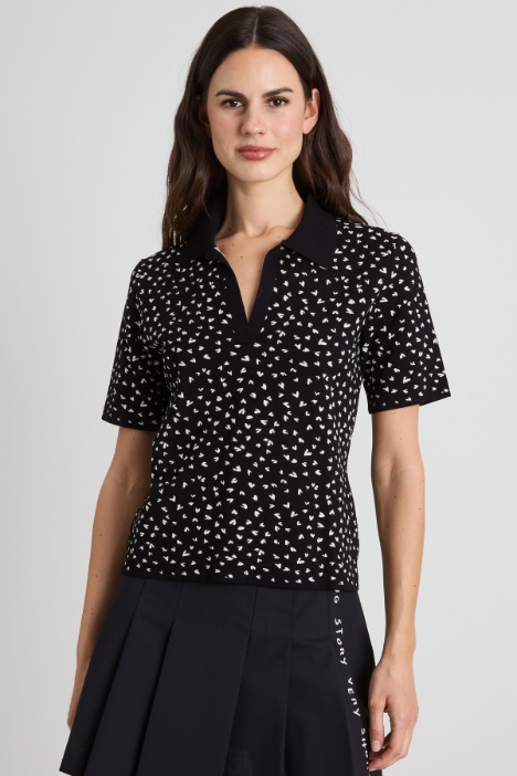 Maglia a polo jacquard Intrend